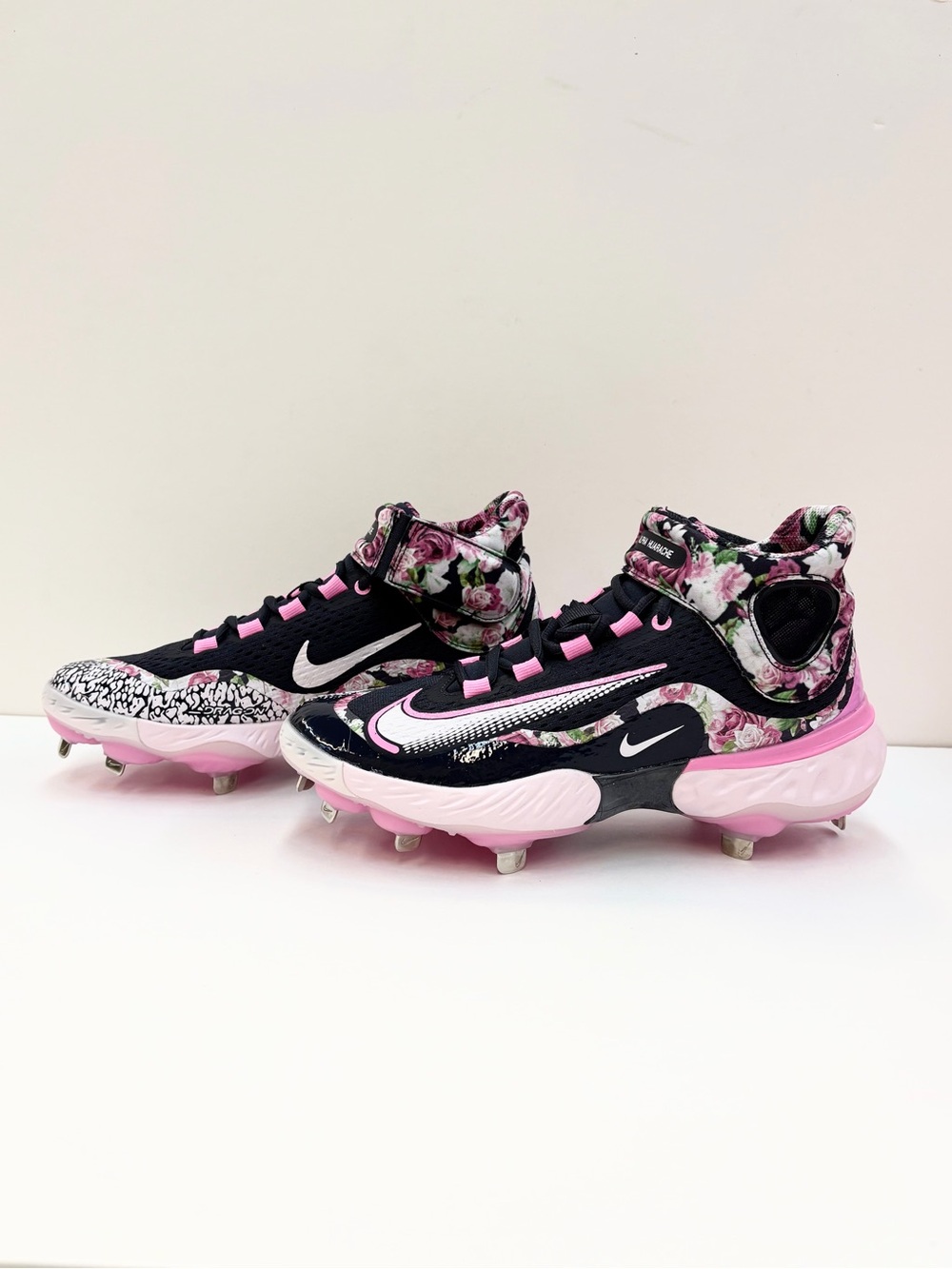 Nike Men’s 7 Alpha Huarache Elite 4 Mid PRM Mother’s Day Floral Baseball Cleats